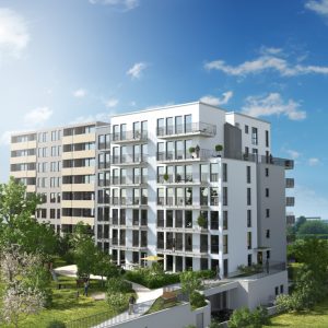 Neues Wohnen Rhein-Main Beratungsstelle_Aussenanlage-Wohngebäude-Frankfurt